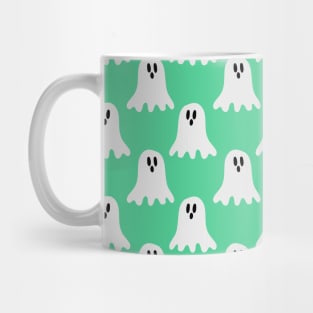 Green Ghost Pattern Mug